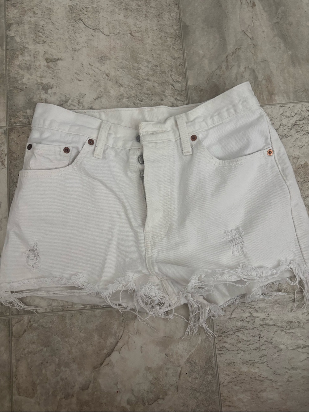 White levi  Women's Denim Shorts